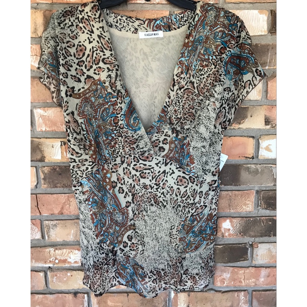 Kaelyn-Max Animal Print Blouse   Medium